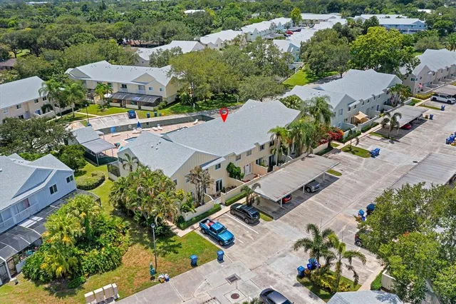 an aerial view of multiple house