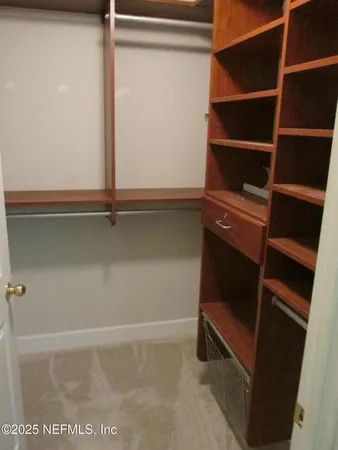 a close view of closet