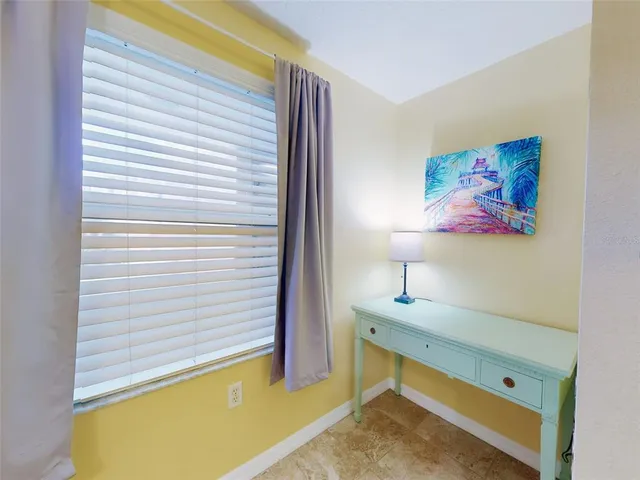a view of a dining area with furniture