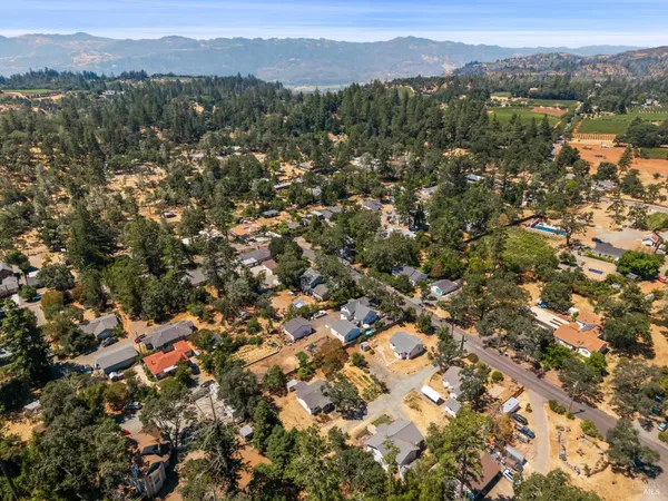 a view of city and mountain