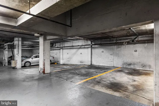 a view of parking garage