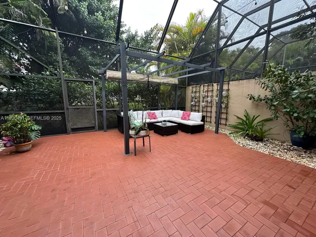 a outdoor space with patio