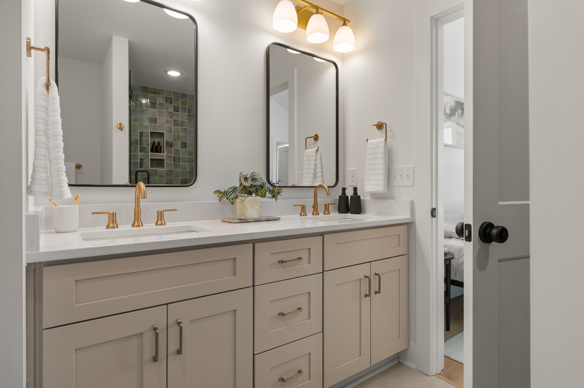 243 Nesbitt Lane Madison, TN 37115 - Photo 10 of 17 a bathroom with a double vanity sink mirror and double