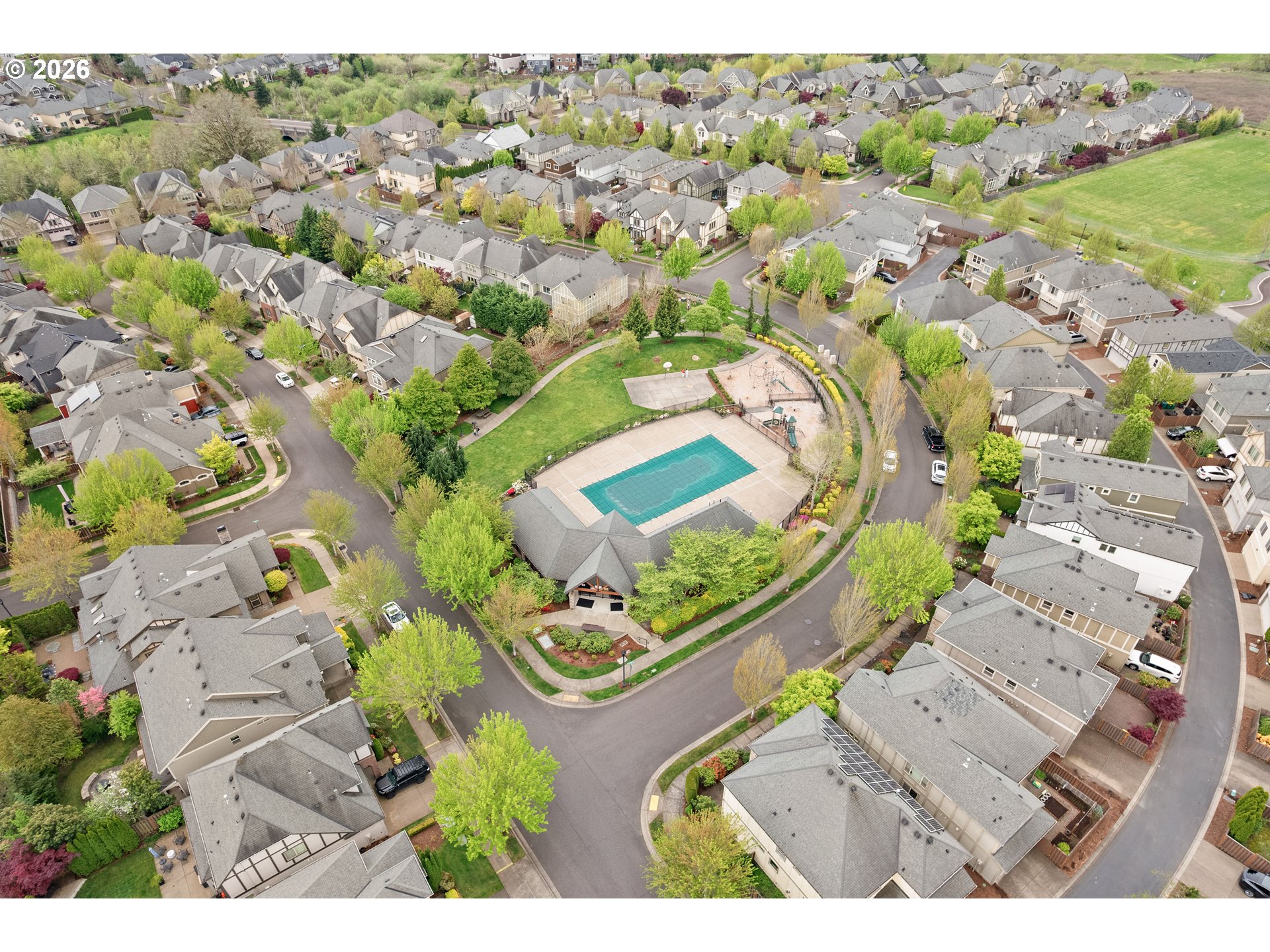 6512 Northwest 165th Avenue Portland, OR 97229 - Photo 42 of 42 an aerial view of a residential houses with outdoor space