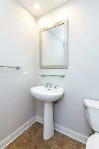 a view of a large building from a balcony