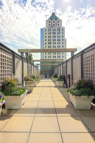 a view of a terrace with furniture and a terrace