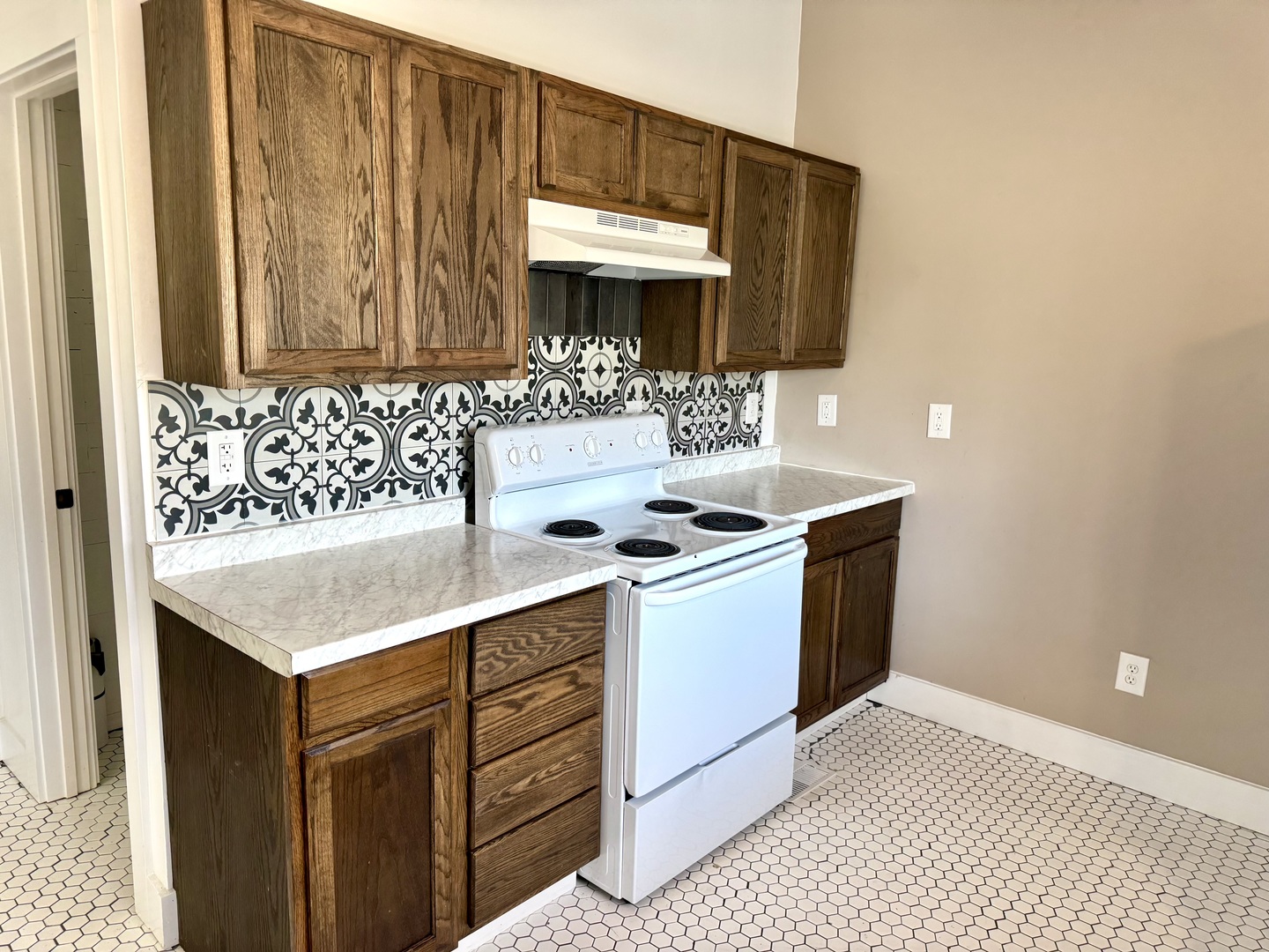 56 May Avenue Buncombe, IL 62912 - Photo 9 of 25 a kitchen with a sink cabinets and a wooden floor