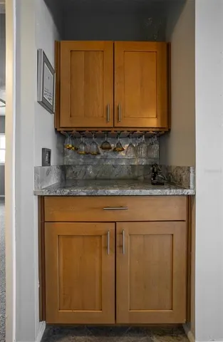 a view of a building with a street