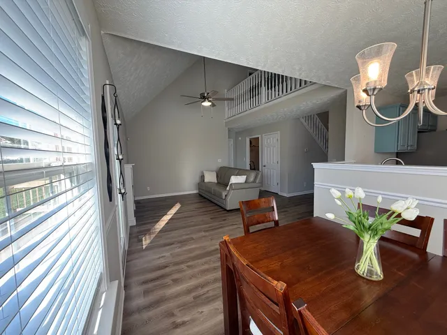 a room with lots of chandelier