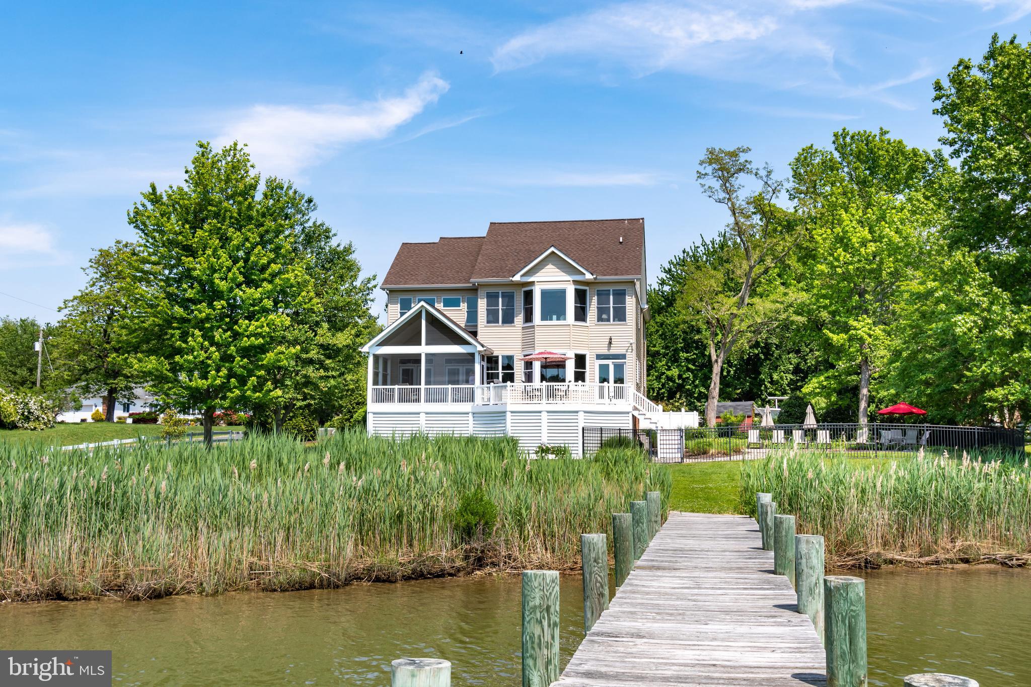201 Brown Road Chester, MD 21619 - Photo 44 of 50 View from Pier back to house