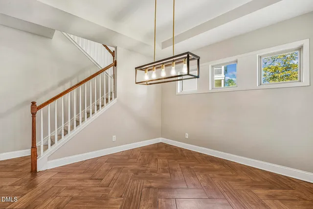 a view of an entryway with staircase