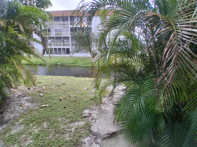 a view of a yard in a yard