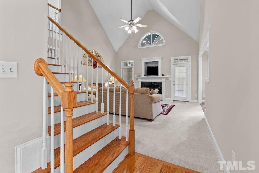 5725 Turner Store Lane Raleigh, NC 27603 - Photo 10 of 30 a view of entryway and hall with wooden floor