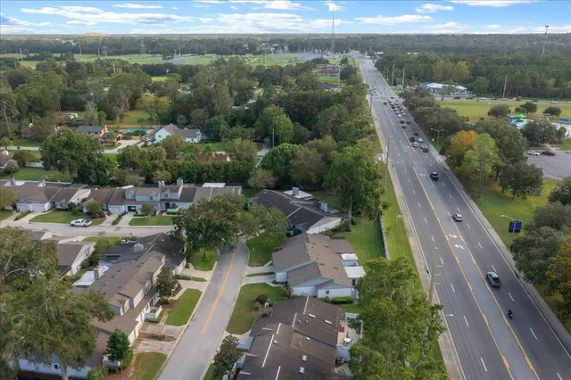 an aerial view of multiple house