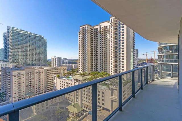 a view of balcony with city view