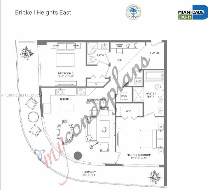 45 Southwest 9th Street, Unit 1706 Miami, FL 33130 - Photo 10 of 29 a picture of a room with a white wall and a white wall