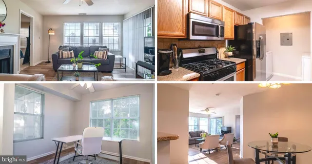 a view of living room kitchen and dining room