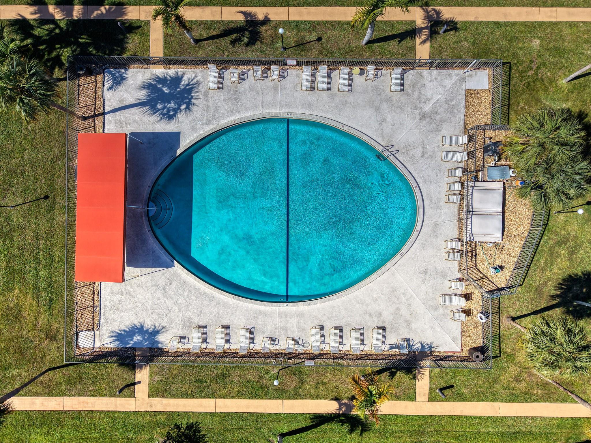 4500 North Federal Highway, Unit 303 Lighthouse Point, FL 33064 - Photo 38 of 40 an aerial view of a house with swimming pool