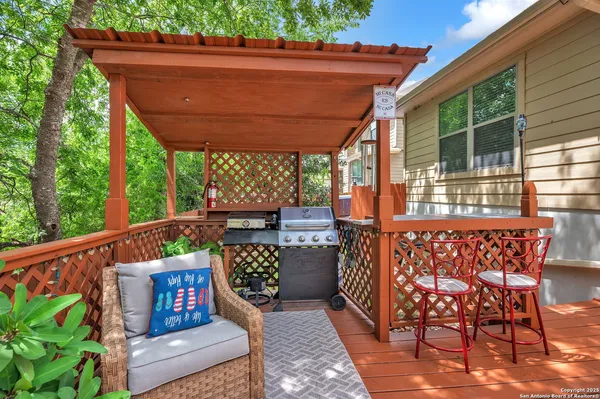 a view of an outdoor sitting area