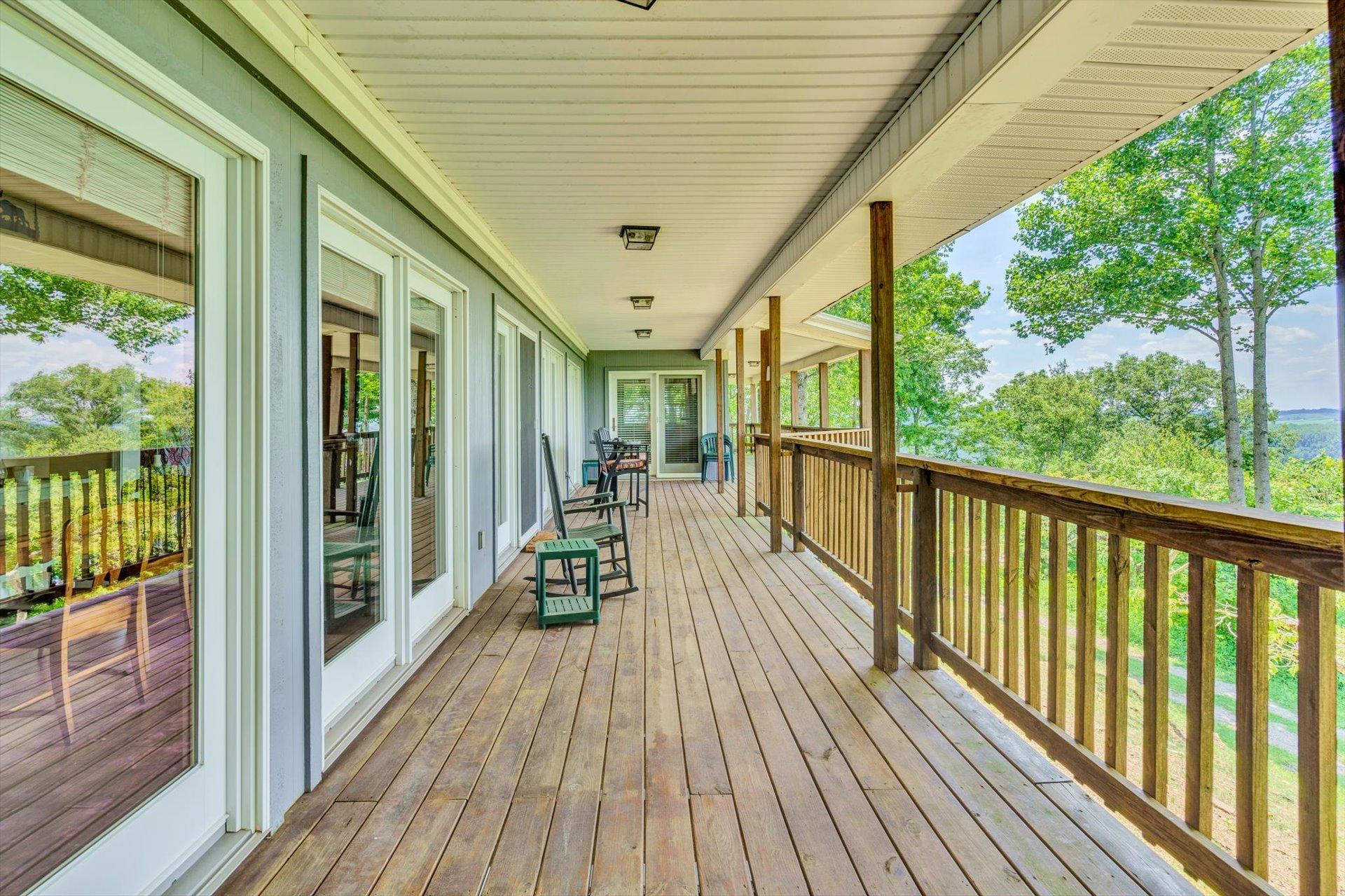 2005 Walnut Knob Road Southeast Floyd, VA 24091 - Photo 42 of 71 a view of a balcony with wooden floor