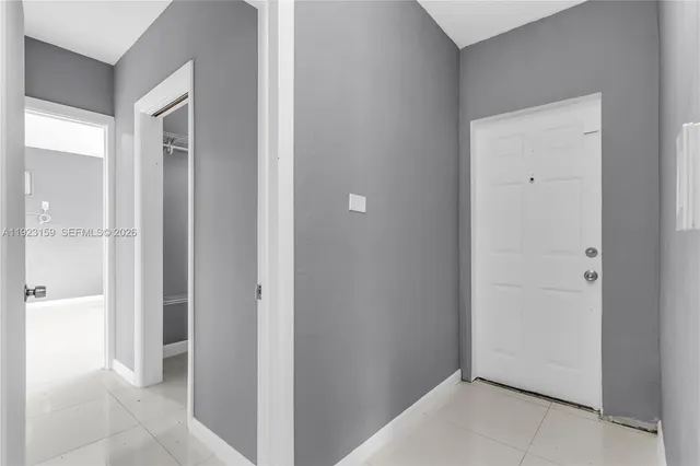 a view of small space with wooden floor