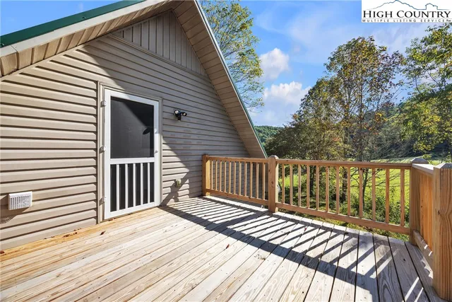 a view of wooden deck