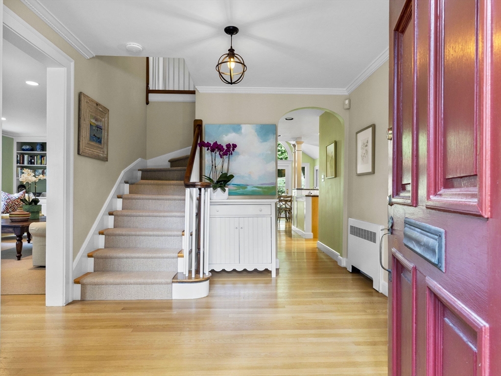 33 Thackeray Road Wellesley, MA 02481 - Photo 3 of 20 a view of entryway and hall with wooden floor