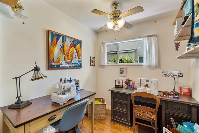 an aerial view of residential houses and outdoor space