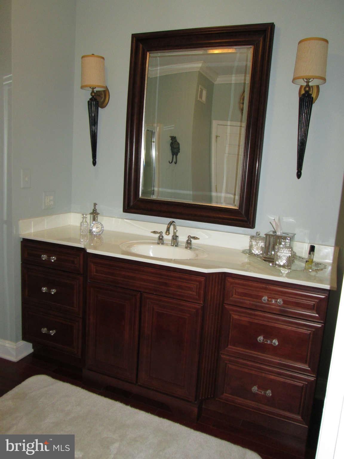 2985 Kabletown Road Charles Town, WV 25414 - Photo 9 of 22 a bathroom with a sink vanity and mirror