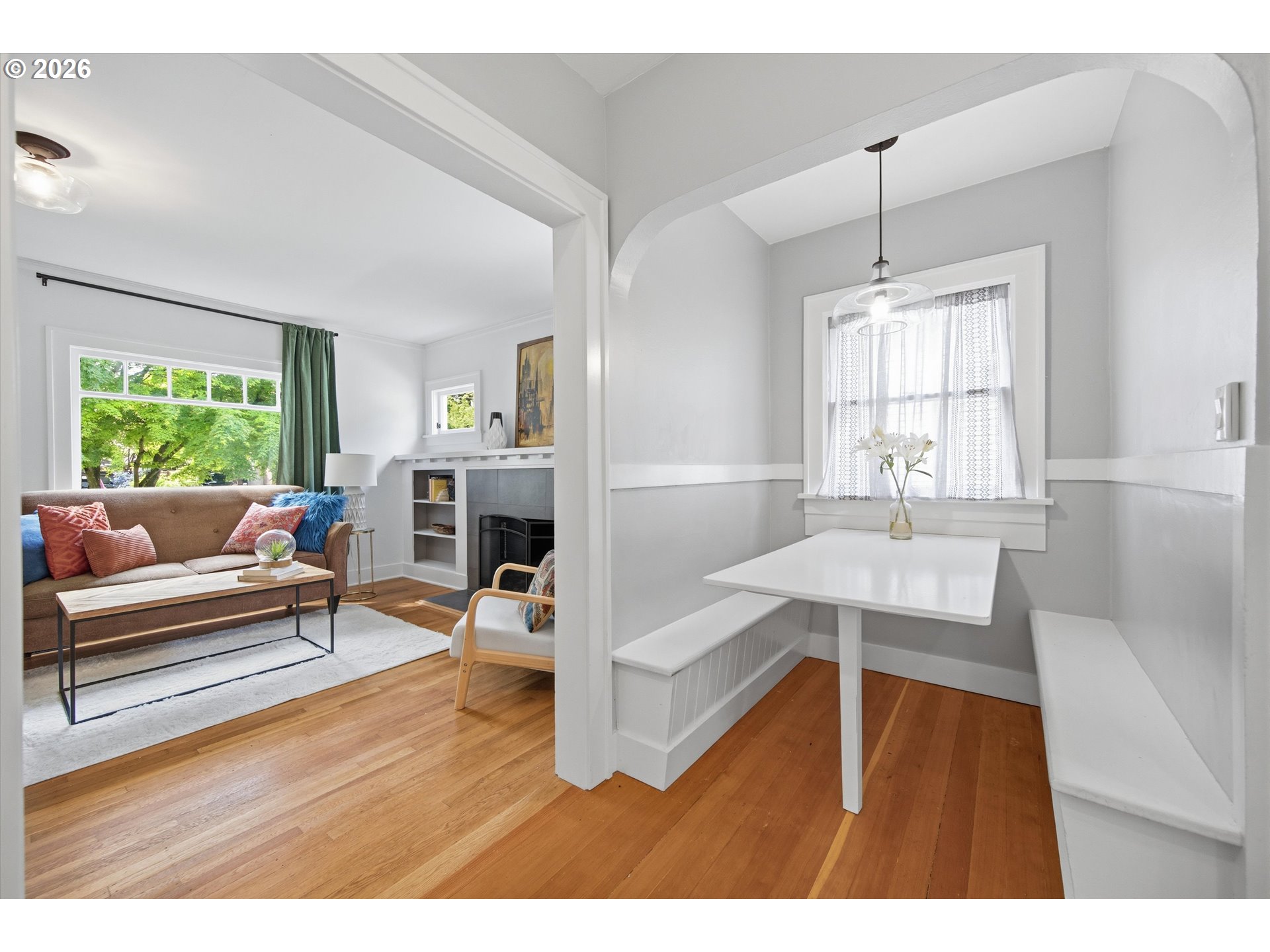 1934 Northeast 55th Avenue Portland, OR 97213 - Photo 9 of 23 a living room with furniture and a wooden floor