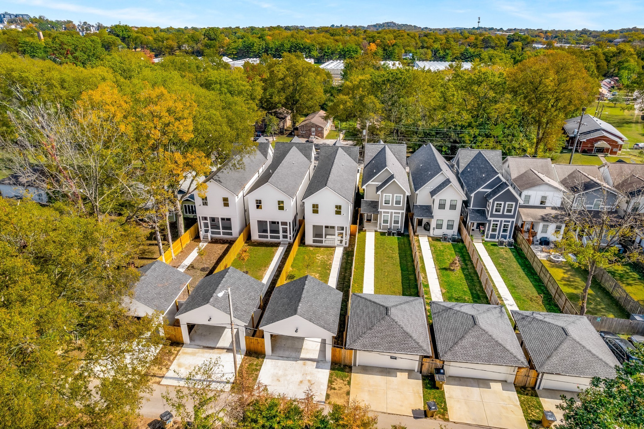 1408 Lischey Avenue, Unit C Nashville, TN 37207 - Photo 29 of 29 an aerial view of residential houses with swimming pool and outdoor space
