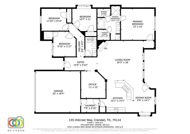 $305,000 | 135 Hillcrest Way, Crandall, TX 75114