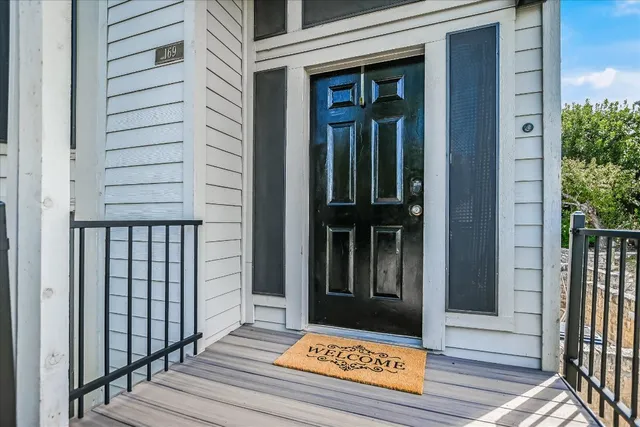 a view of front door of house