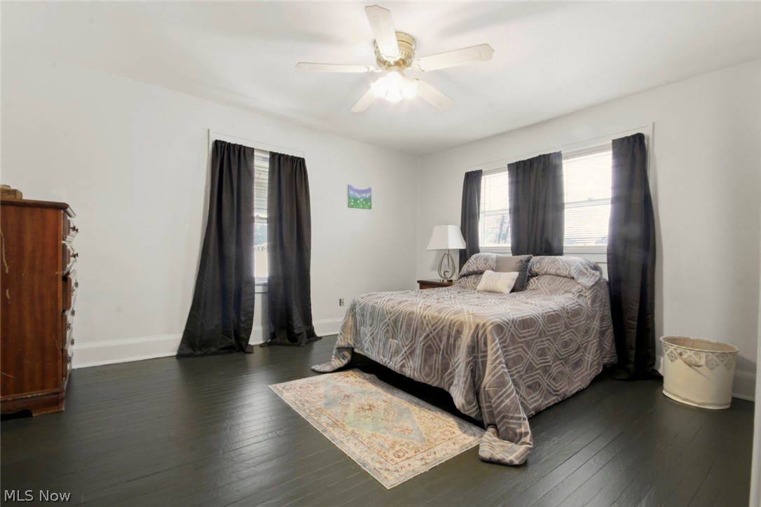 32 Como Street Struthers, OH 44471 - Photo 14 of 22 Bedroom with dark wood-style floors and a ceiling fan