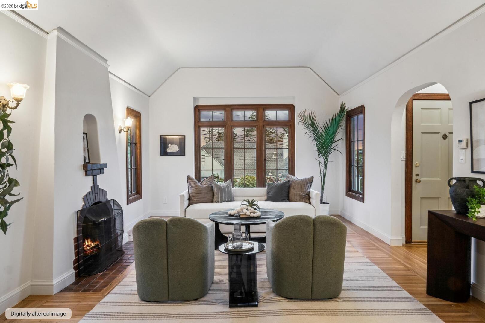 4107 Lyman Road Oakland, CA 94602 - Photo 7 of 57 Foyer entrance with light wood-style flooring, recessed lighting, and arched walkways
