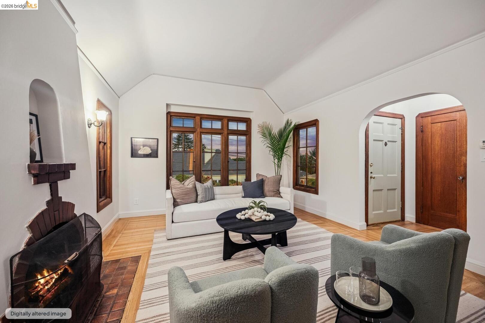 4107 Lyman Road Oakland, CA 94602 - Photo 8 of 57 Foyer entrance with light wood-style flooring, recessed lighting, and arched walkways