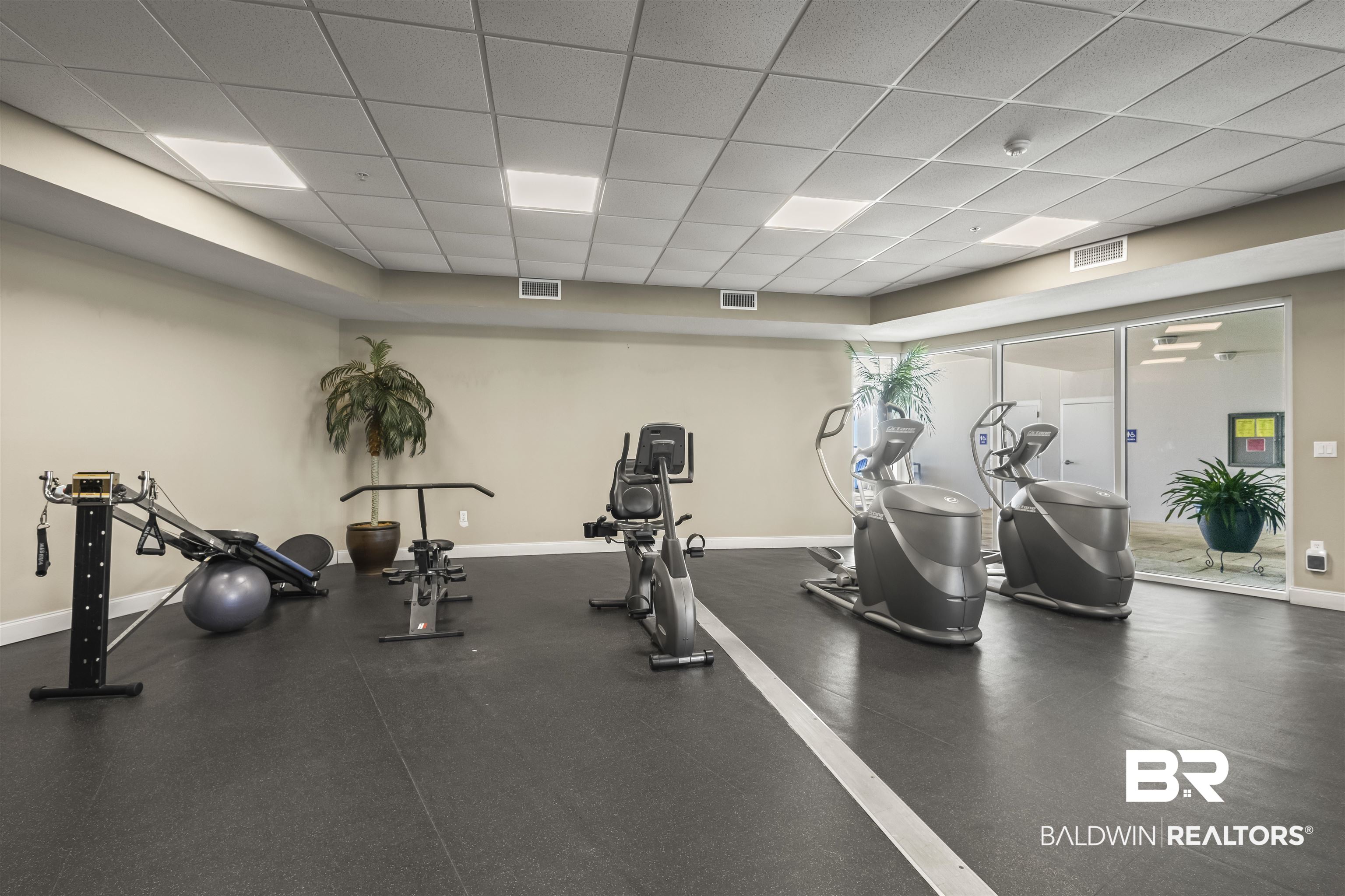 27800 Canal Road, Unit 120 Orange Beach, AL 36561 - Photo 48 of 68 Exercise room with a paneled ceiling