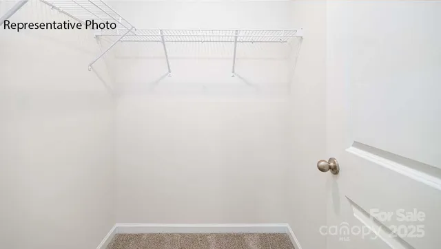 a view of small space with racks on the wall