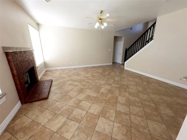 a view of an entryway with a workspace