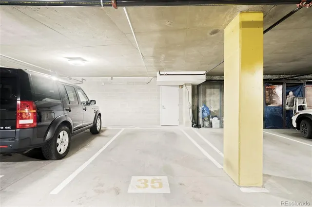 a view of a car garage