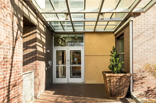 a view of a door of the house