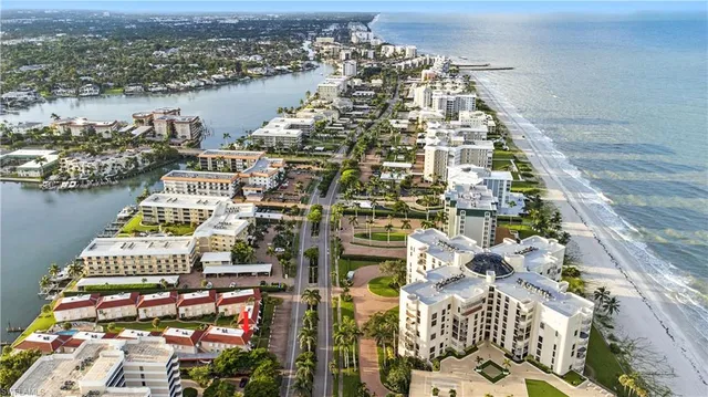 a view of a city and an ocean view