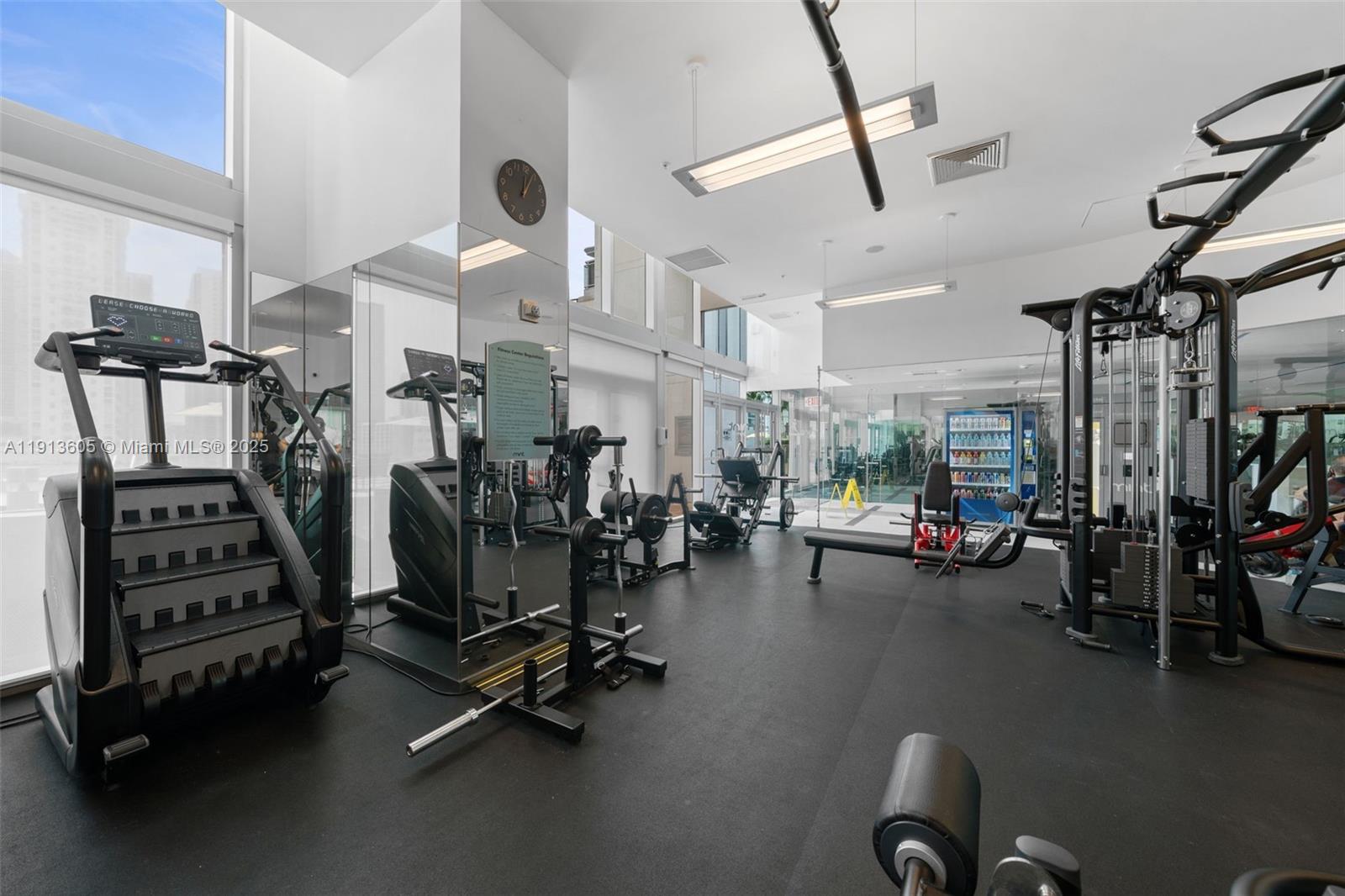 92 Southwest 3rd Street, Unit 4403 Miami, FL 33130 - Photo 27 of 28 a view of a room with gym equipment