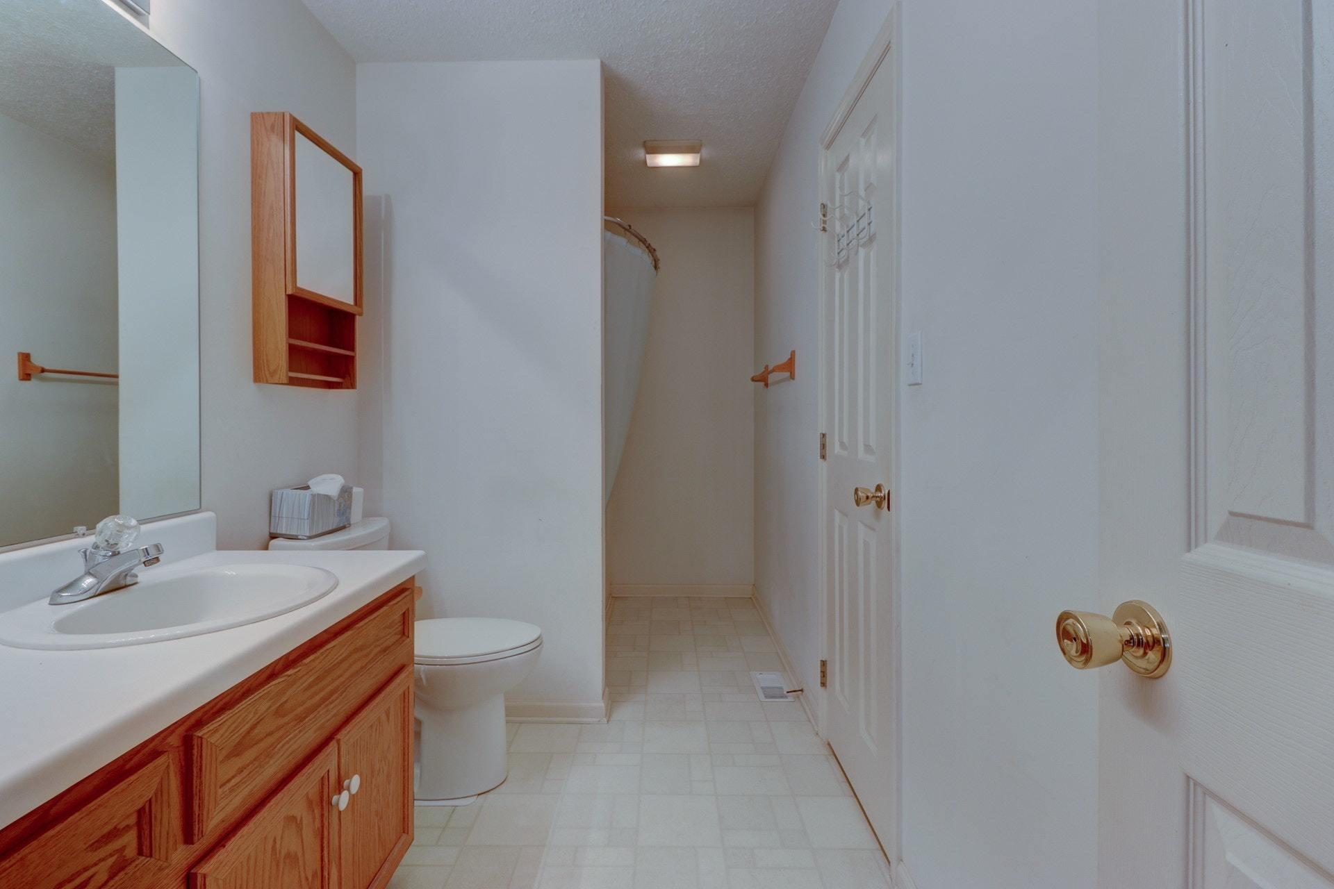 5331 Bethlehem Road Boones Mill, VA 24065 - Photo 12 of 21 a bathroom with a sink and mirror with toilet