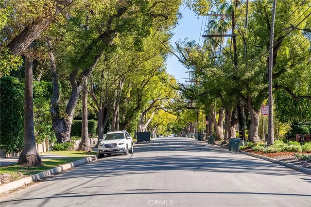 a building with trees in front of it