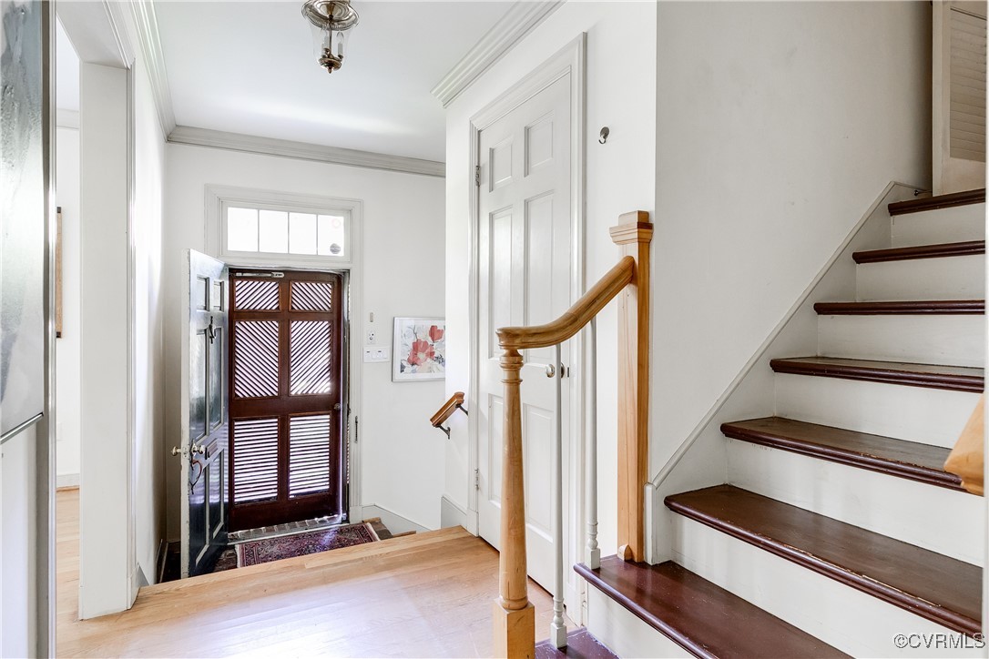 201 Wood Road Henrico, VA 23229 - Photo 21 of 40 a view of a livingroom with wooden floor and stairs