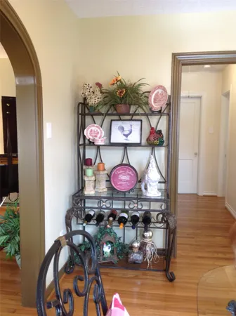 a table and chairs in a room