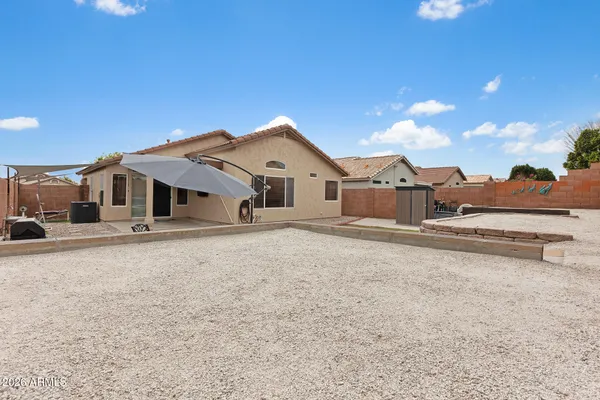 a house view with a outdoor space