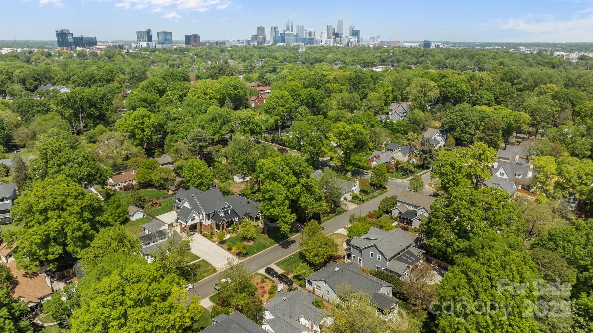 3019 Sunset Drive Charlotte, NC 28209 - Photo 46 of 46 an aerial view of residential house with outdoor space and trees all around