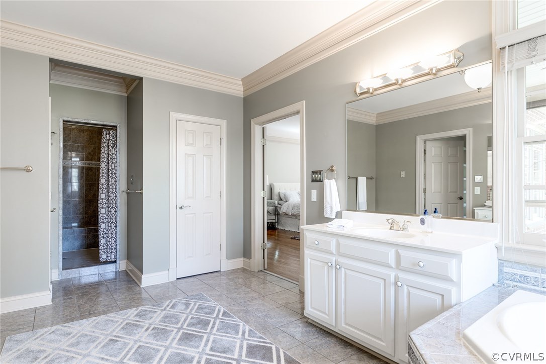 3542 Salles Ridge Court Midlothian, VA 23113 - Photo 36 of 47 a spacious bathroom with a double vanity sink mirror and